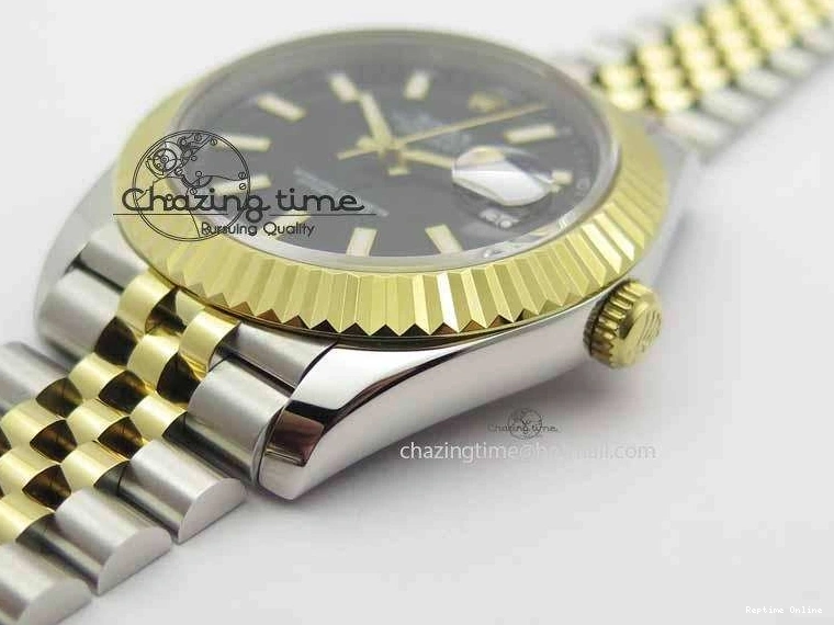 0416 DateJust II 41mm SS YG BP Maker Best Edition Black Dial On Jubilee Bracelet A Lightweight 3670